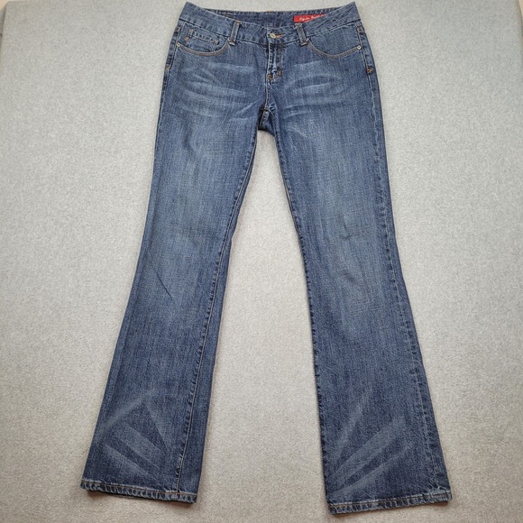 Seven7 Denim - Seven7 Regular Bootcut Jeans Womens 32 Blue Denim Mid Rise Stretch Whisker